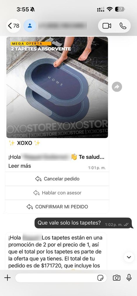 El sistema saluda al cliente, le ofrece confirmar o cancelar el pedido y le responde el precio